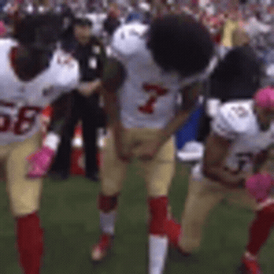 Football Players Kneeling Number 7 Jersey GIF
