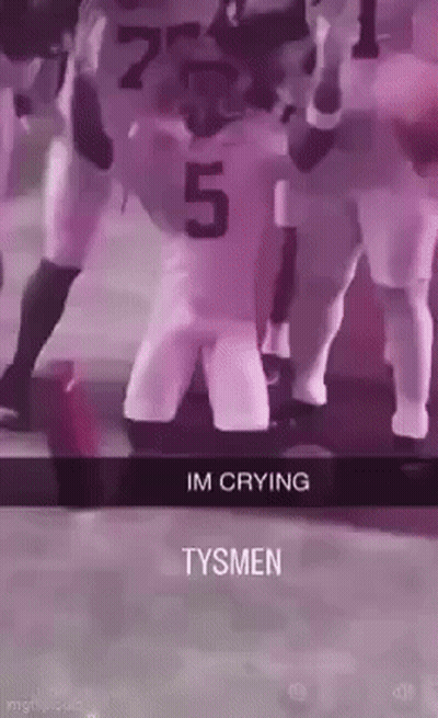 Football Players On Field One Crying GIF