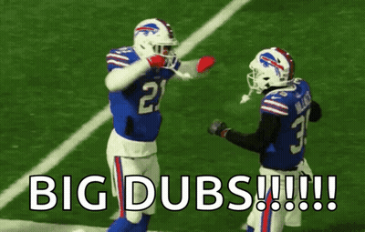 Football Players On Field Saying Big Dubs GIF