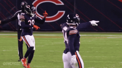 Football Players On Field With Bears Logo GIF