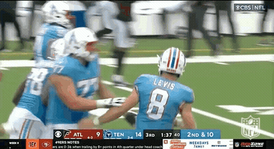 Football Players On Field With Number 8 Jersey GIF