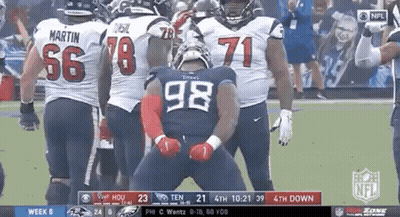 Football Players On Field With Number 98 Jersey GIF