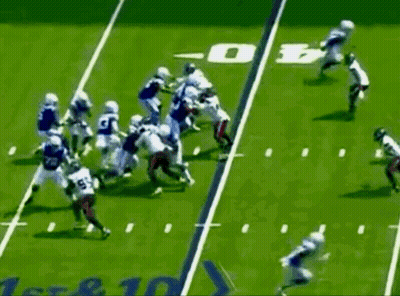 Football Players Playing On Field With Number 30 GIF