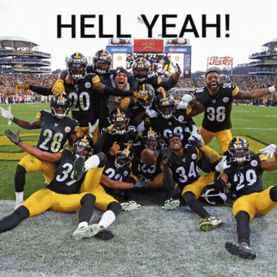 Football Players Posing Hell Yeah GIF