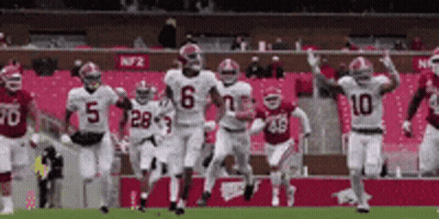 Football Players Running Number 10 Jersey GIF