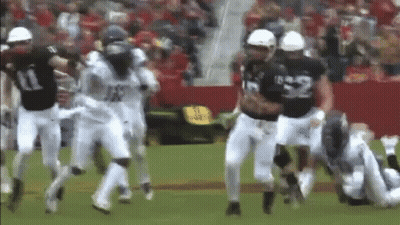 Football Players Running Number 52 Jersey GIF