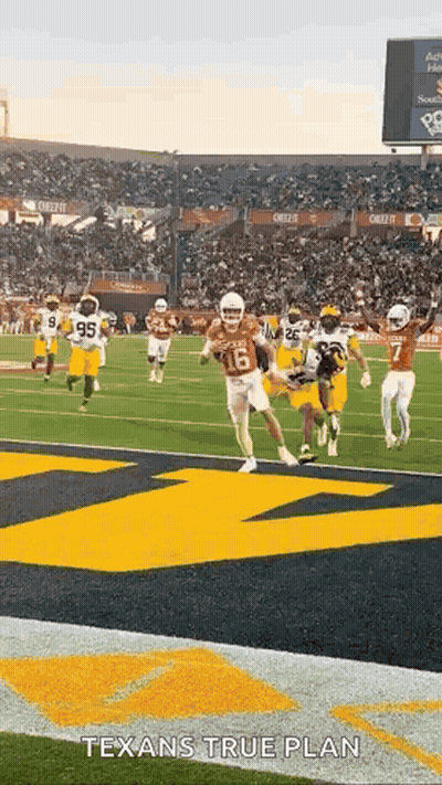 Football Players Running With Texans True Plan GIF