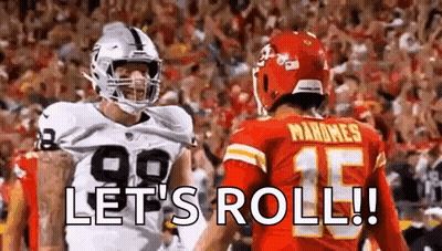 Football Players Saying Let's Roll GIF
