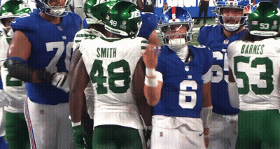 Football Players Smith And Barnes Posing GIF