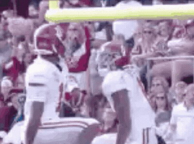 Football Players Standing In Front Of Crowd GIF