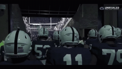 Football Players With Number 11 Helmets GIF