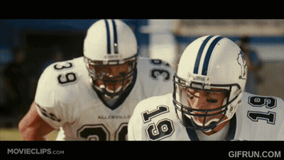 Football Players With Number 18 Helmets GIF