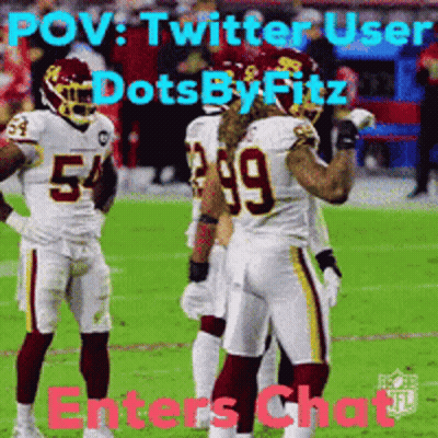 Football Players With Twitter User Dotsbyfitz Enters Chat GIF