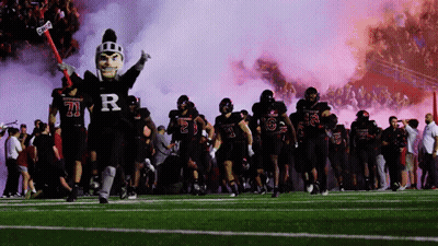 Football Team With Letter R On Shirts GIF