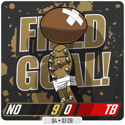 Football With Bandage Saying Field Goal GIF