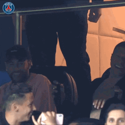 Footballer Kylian Mbappe Happy Watching Game GIF