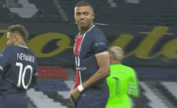 Footballer Kylian Mbappe Nodding Awkward Smile  GIF