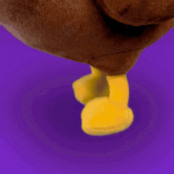 Footloose Duck Feet Plush Toy GIF