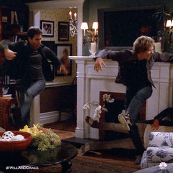 Footloose Kevin Bacon Eric McCormack Dancing GIF