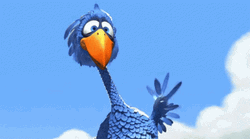 For The Birds Blue Bird Smile And Wave GIF
