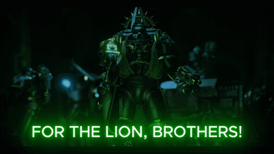 For The Lion Brothers Poster In Green Letters GIF
