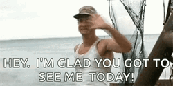 Forest Gump Wave Glad You Saw Me Today GIF