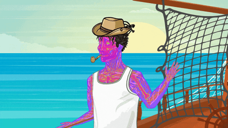 Forest Gump Wave GM Fam Cartoon Parody GIF