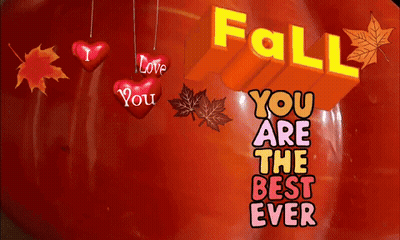 Forest Painting Saying I Love Autumn GIF