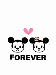 Forever Mickey And Minnie Mouse Minimalist GIF
