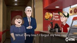 Forgot My Line Karen Pence Our Cartoon President GIF