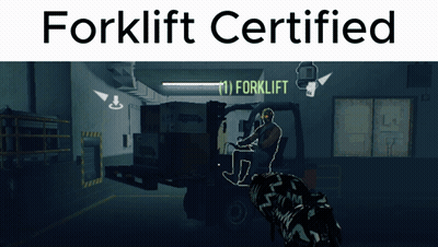 Forklift Used In Video Game GIF
