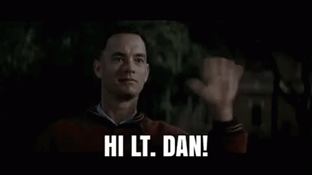 Forrest Gump Greets Lt Dan GIF