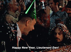 Forrest Gump Happy New Year Lieutenant Dan GIF
