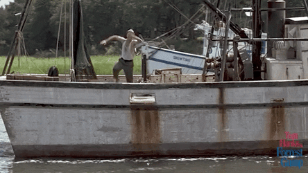 Forrest Gump Jumped On Water With Lt Dan GIF