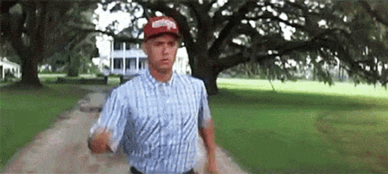 Forrest Gump Running Different Scenes GIF