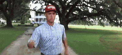 Forrest Gump Running Down Dirt Road GIF