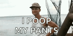 Forrest Gump Wave Poop Pants GIF