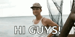 Forrest Gump Waving Hi Guys GIF