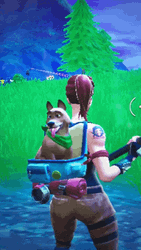 Fortnite DCx Dog Peeking Clip GIF