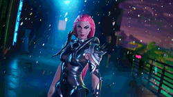 Fortnite Lady Gaga Pink Hair Skin Clip GIF