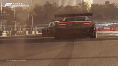 Forza Motorsport Two Cars Racing On Track GIF