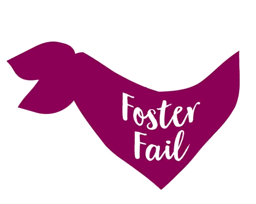 Foster Fail Logo With Purple Dog Sticker