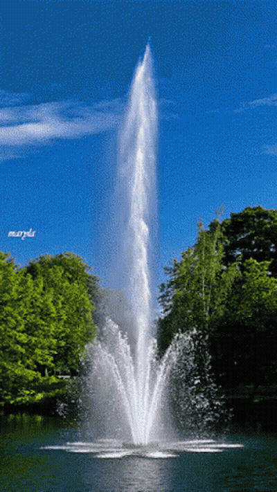 Fountain In Park Named Maryla GIF