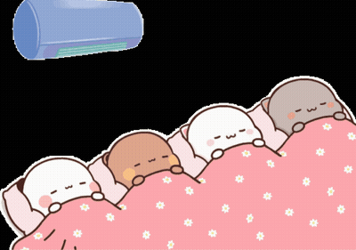 Four Bears Sleeping Under Air Conditioner GIF