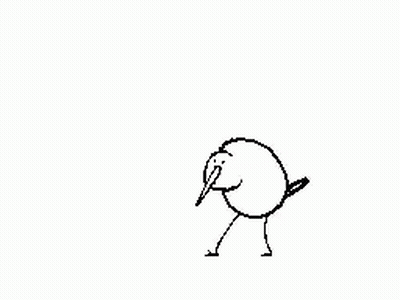 Four Birds With Hearts On Heads GIF