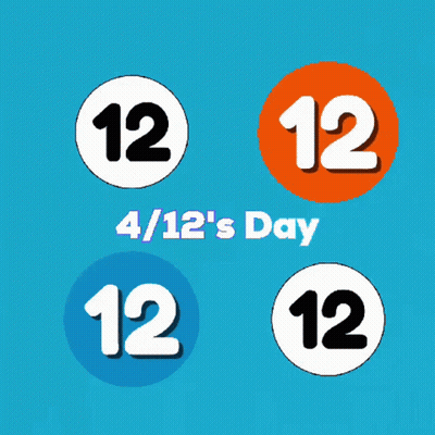 Four Circles With Number 12 GIF