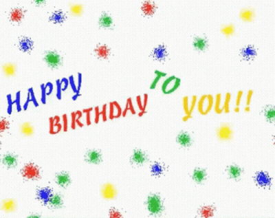 Four Different Colored Balloons Flying In A Row GIF