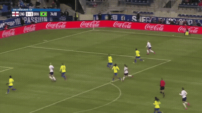 Four Female Soccer Players White Shirts The World At Our Feet GIF