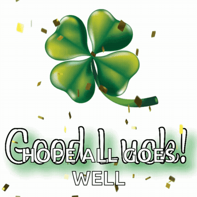 Four Leaf Clover Saying Good Luck GIF