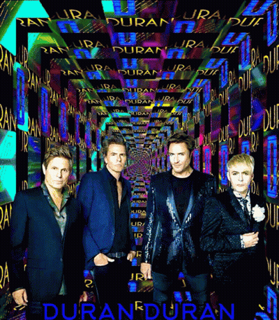 Four Men Standing In Front Of Duran Duran Tunnel GIF
